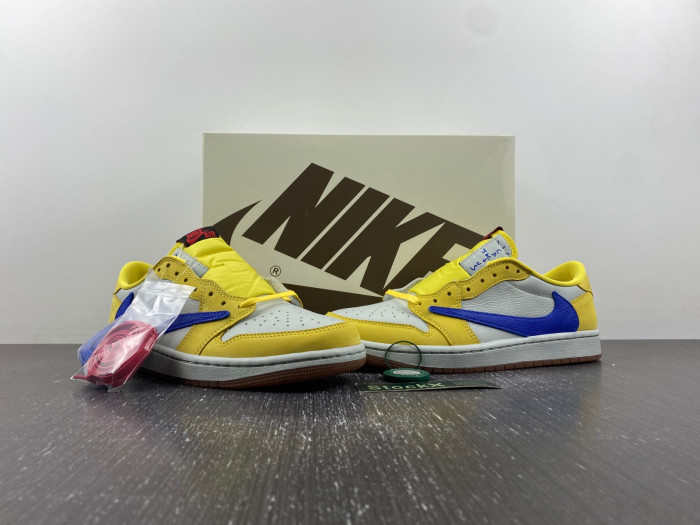 travis scott x air jordan 1 low og “canary” dz4137-700