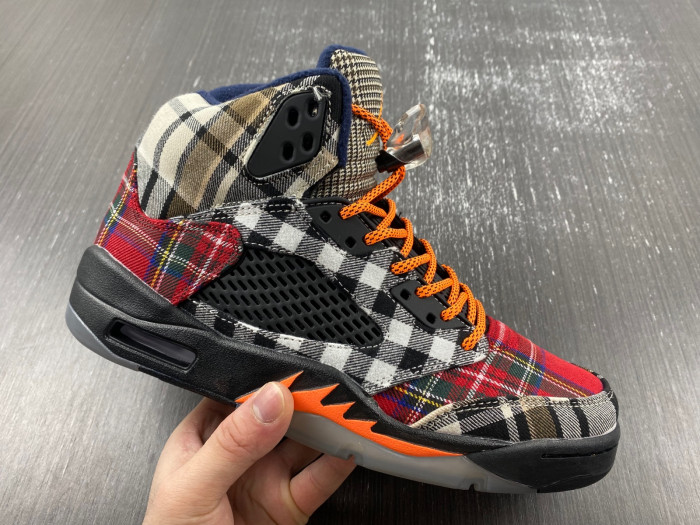 air jordan 5 gs “plaid” fd4814-008