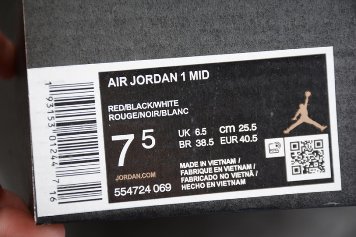 air jordan 1 mid chicago aj1 554724-069