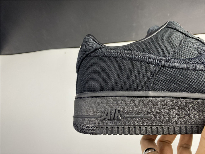 stussy x nike air force 1 low “black” cz9084-001