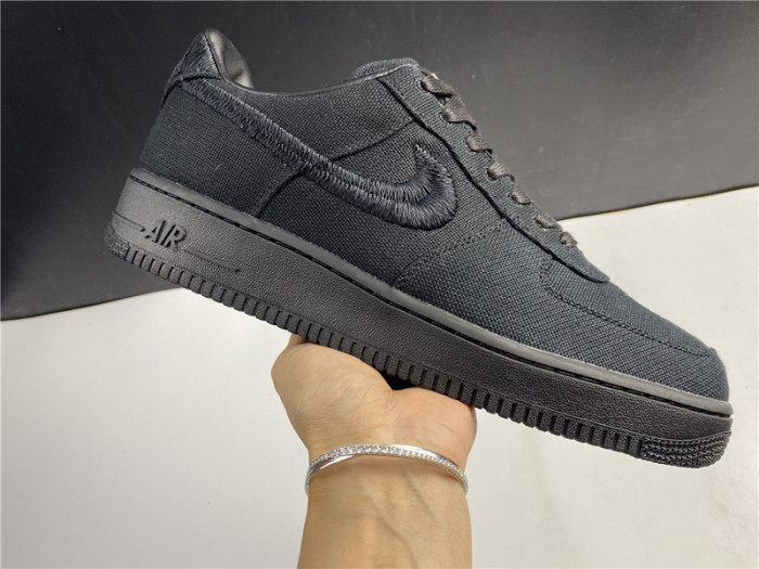 stussy x nike air force 1 low “black” cz9084-001