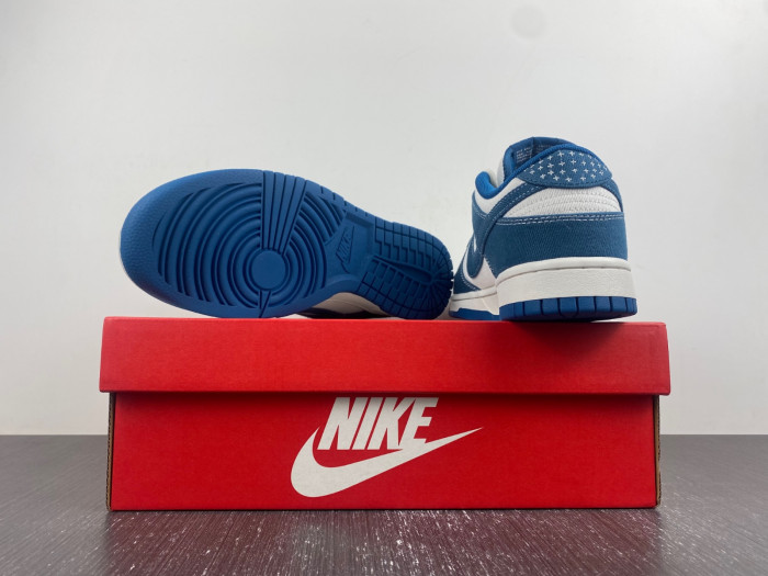 nike dunk low industrial blue sashiko dv0834-101