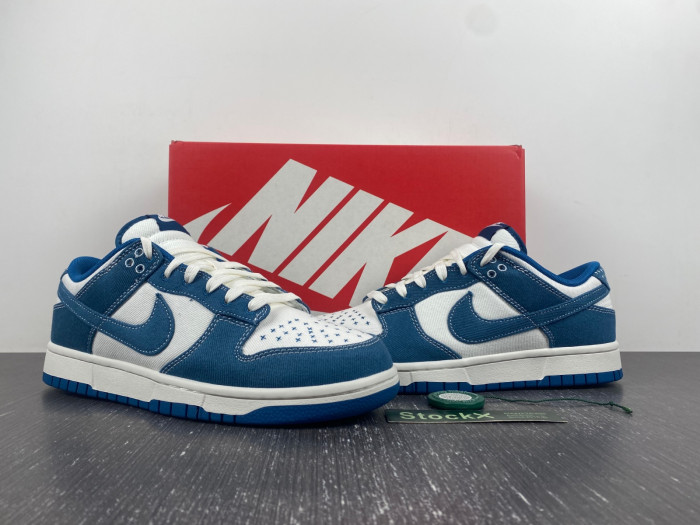 nike dunk low industrial blue sashiko dv0834-101