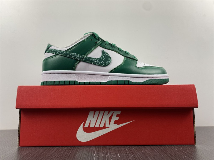 nike dunk low essential paisley pack green dh4401-102
