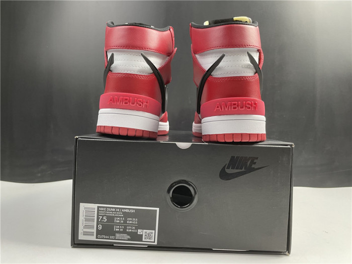 nike dunk high white and red cu7544-102