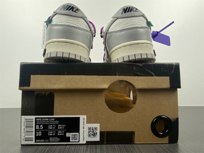 nike dunk low ow lot 28 dm1602-111