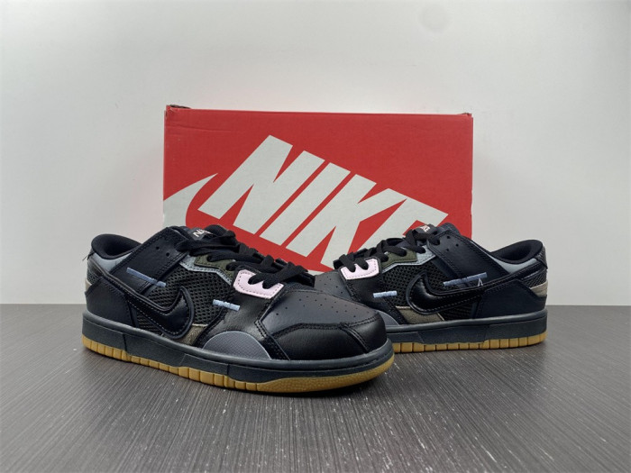 nike dunk low scrap black gum db0500-001