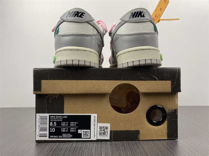 ow x nike dunk lot 9 dm1602-109