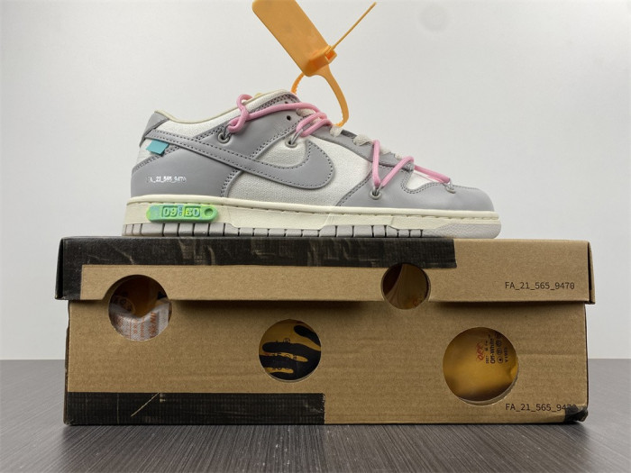 ow x nike dunk lot 9 dm1602-109