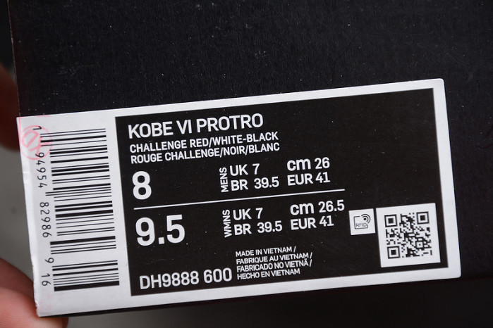 nike kobe 6 protro challenge red all-star dh9888-600