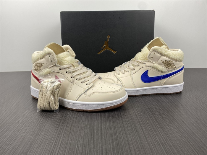 air jordan 1 mid fleece pearl white do2207-264