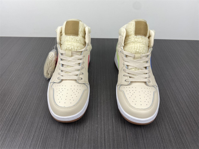 air jordan 1 mid fleece pearl white do2207-264