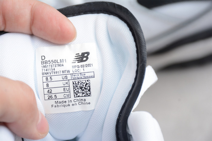 new balance 550 sea salt black bb550lm1