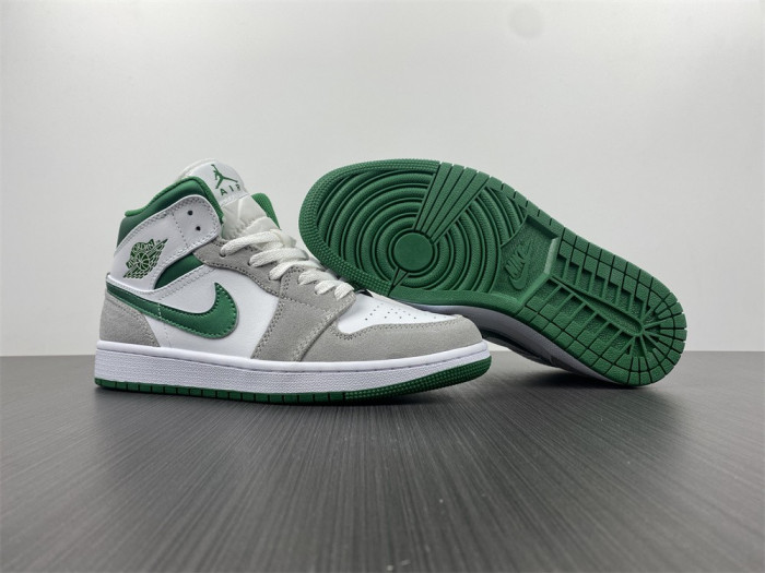 air jordan 1 mid grey green dc7294-103