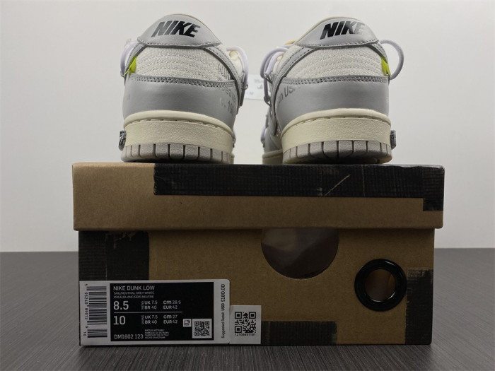 nike dunk low ow lot 49 dm1602-123