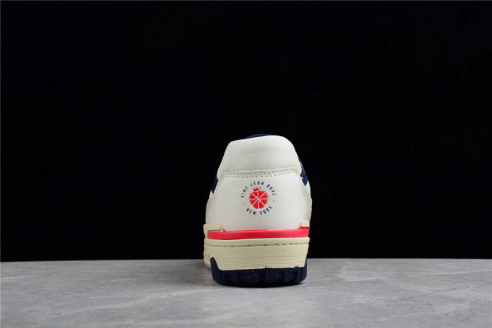 new balance 550 aime leon dore white navy red bb550a3