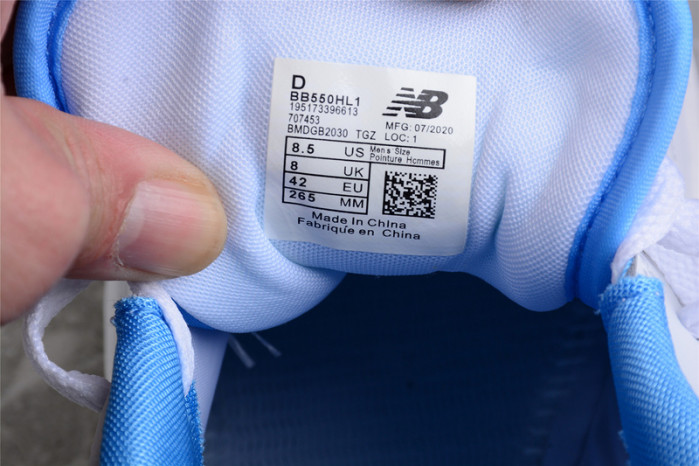 new balance 550 unc white university blue bb550hl1