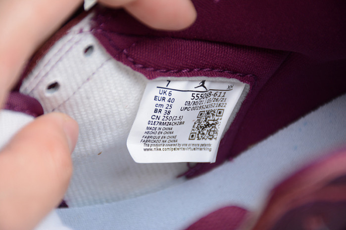 air jordan 1 retro high og bordeaux 555088-611