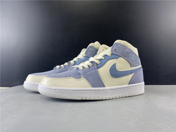 air jordan 1 mid mixed textures blue da4666-100