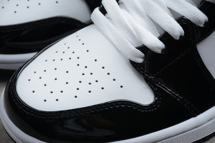 jordan 1 mid patent black white gold 852542-007