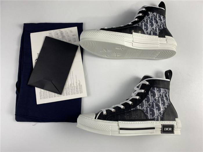 D*or b23 oblique high top sneaker black t00853h033