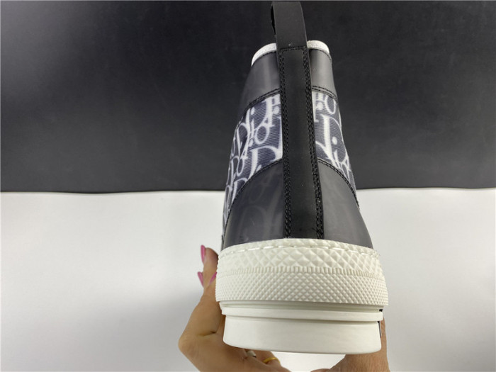 D*or b23 oblique high top sneaker black t00853h033