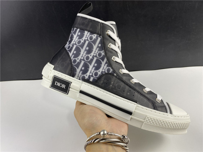 D*or b23 oblique high top sneaker black t00853h033