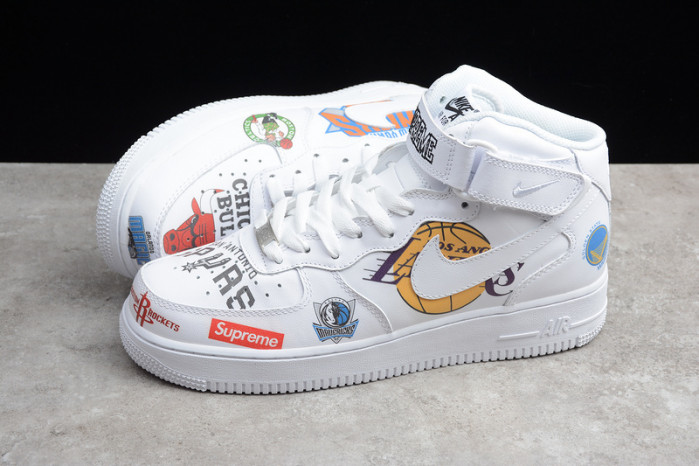 NIKE AIR FORCE 1 MID NBA WHITE AQ8017-100