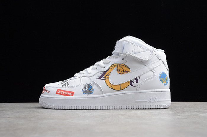 NIKE AIR FORCE 1 MID NBA WHITE AQ8017-100