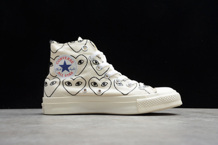 converse cdg play x smiley x chuck taylor all-star high c0009