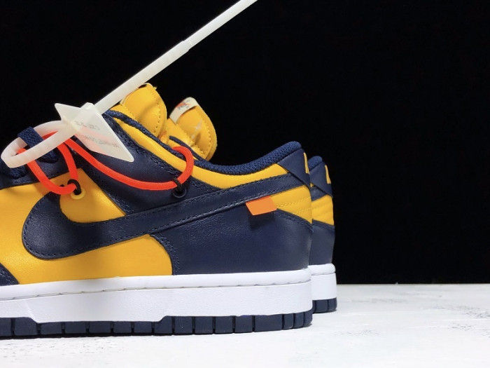 ow x nike dunk low white michigan ct0856-700